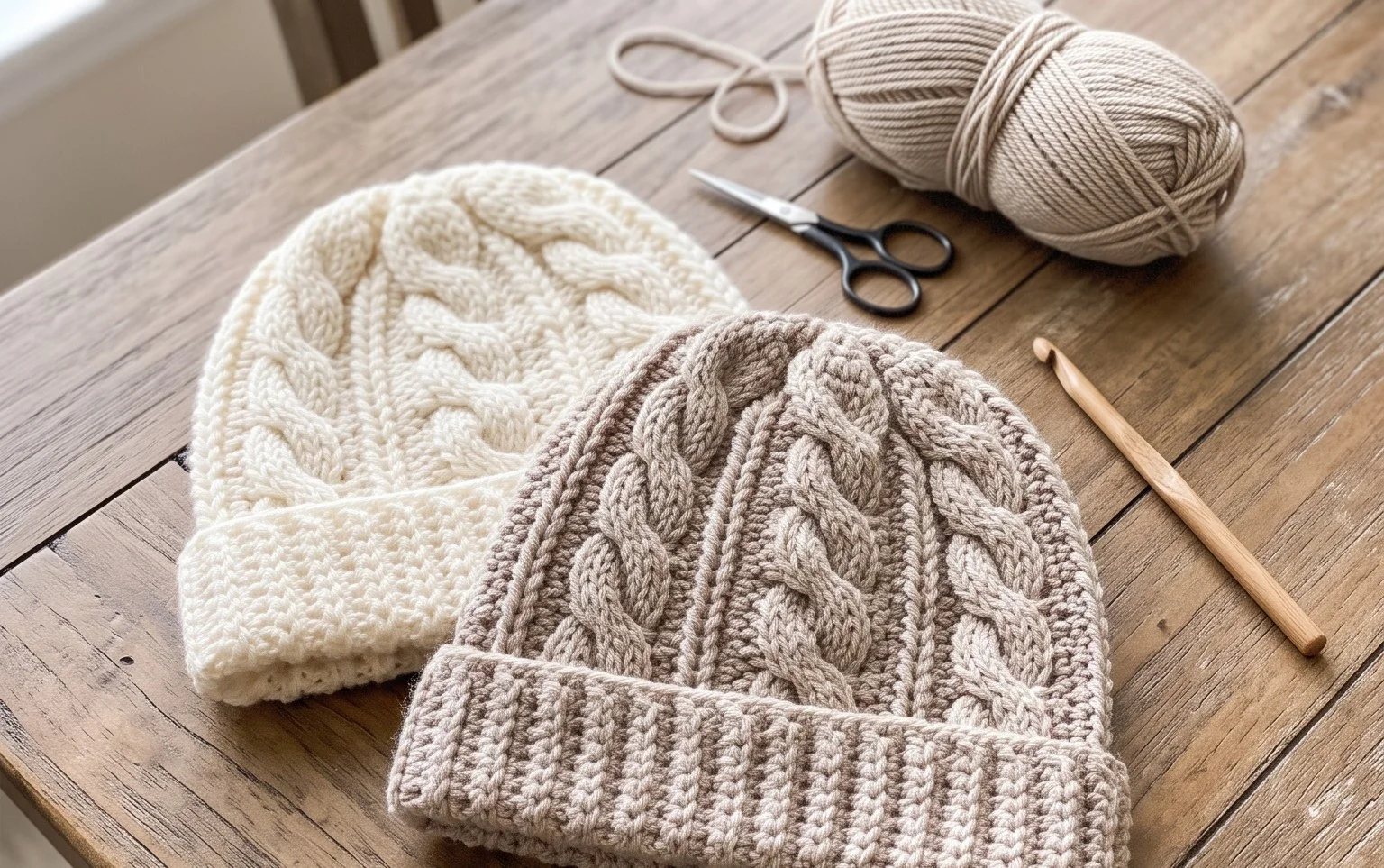 Easy Neutral Shades Beanies: Free Crochet Pattern Guide