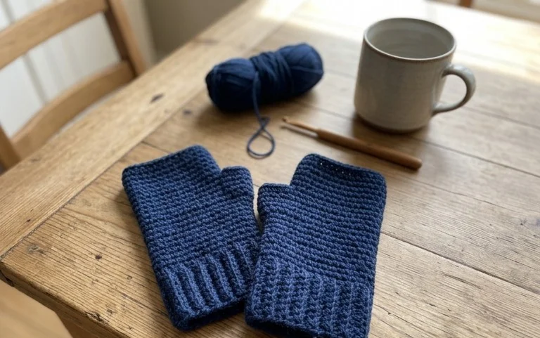 Easy Fingerless Gloves Crochet Pattern for Drivers Free