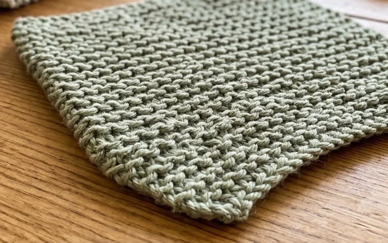 The Easiest Knit Dishcloth - free pattern that is great for a beginner! - Six Clever Sisters