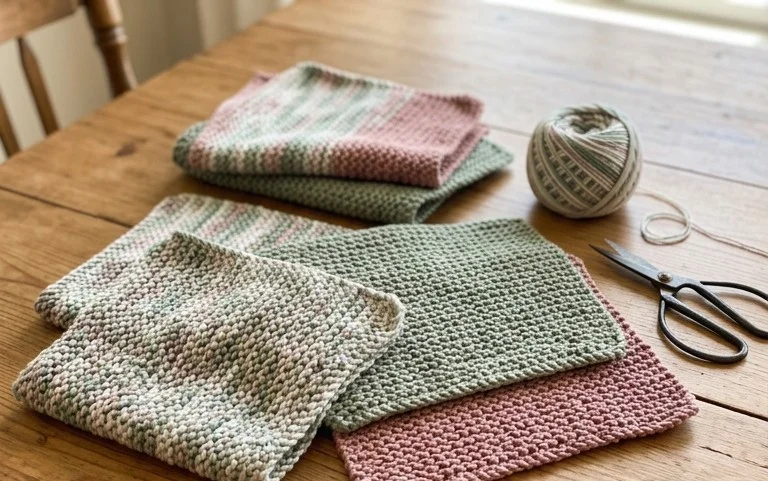 Easy Knit Dishcloth: Free Beginner Crochet Pattern