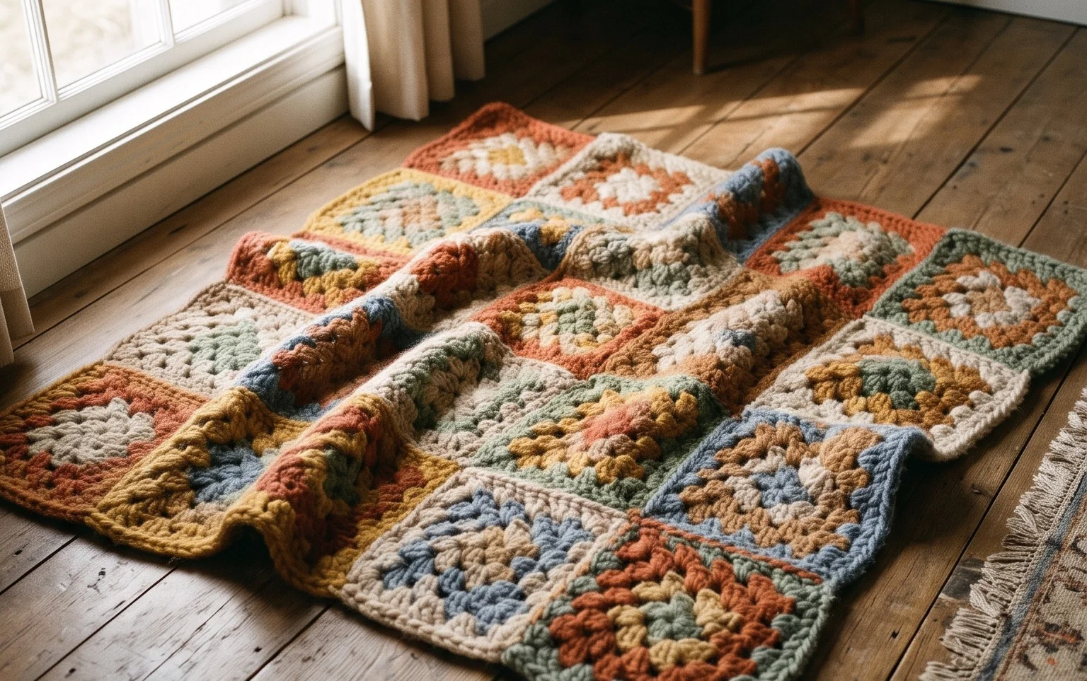 Giant Continuous Granny Square Blanket: Free Easy Pattern